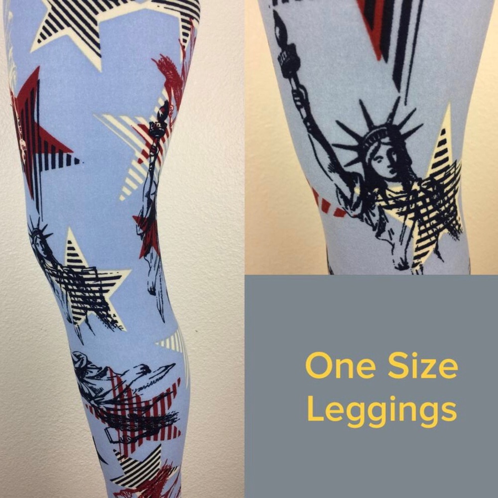 NWT LuLaRoe OS Leggings-July 4th